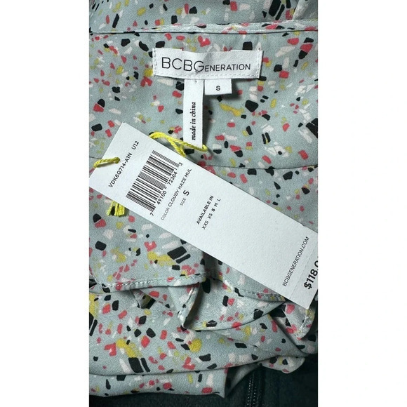 BCBGeneration BCBG /Blue Confetti dress Front Mini Size small NWT Summer dress - Picture 8 of 9